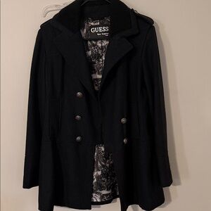 GUESS Elegant Black Pea Coat for Women